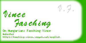 vince fasching business card